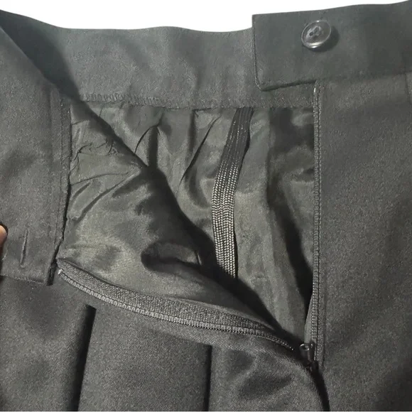 Vtg Harve Benard Classic Black Pleated Wool Midi Skirt - Hong Kong - Women’s 4 - Picture 8 of 10